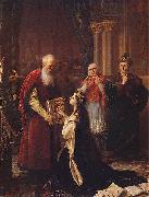 Jozef Simmler Queen Jadwiga's Oath oil